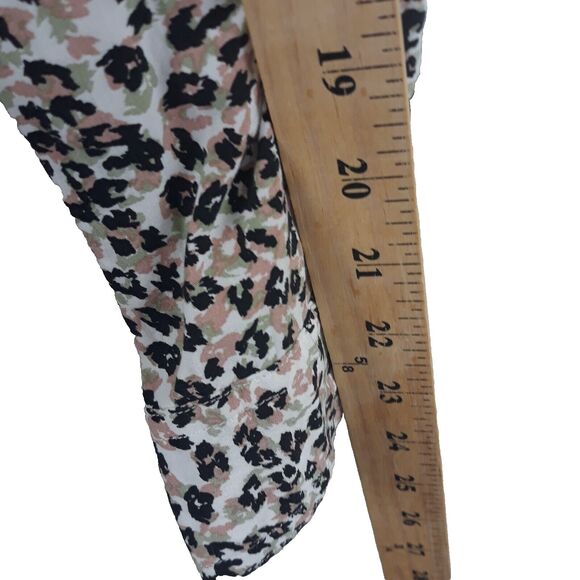 Velvet Heart Button Down Shirt Women M White Mauve Black Long Sleeve Collared - Picture 9 of 12